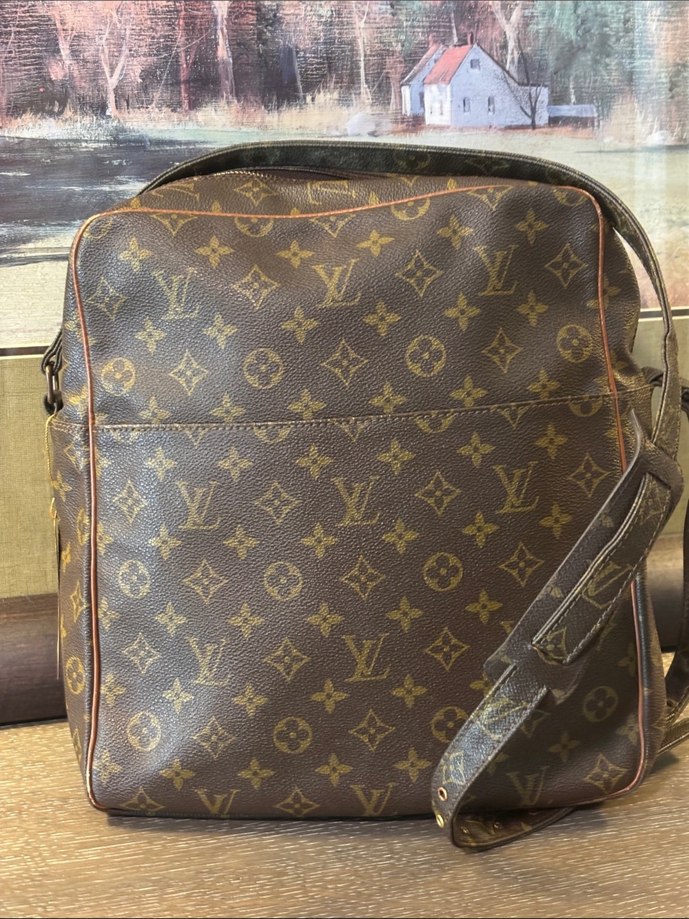 ✨Live Show Listing✨Louis Vuitton Brown Monogram Messenger Crossbody Bag EUC!